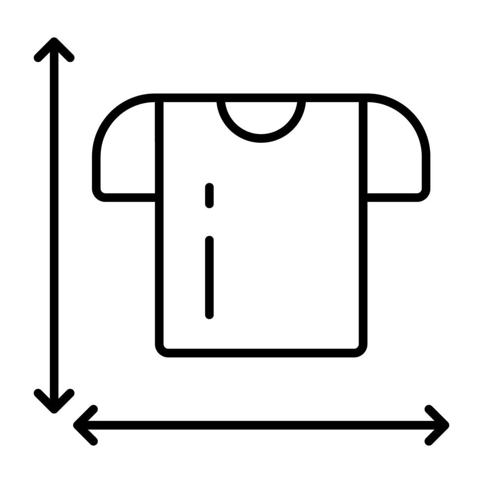 A beautiful icon of shirt measurement vector