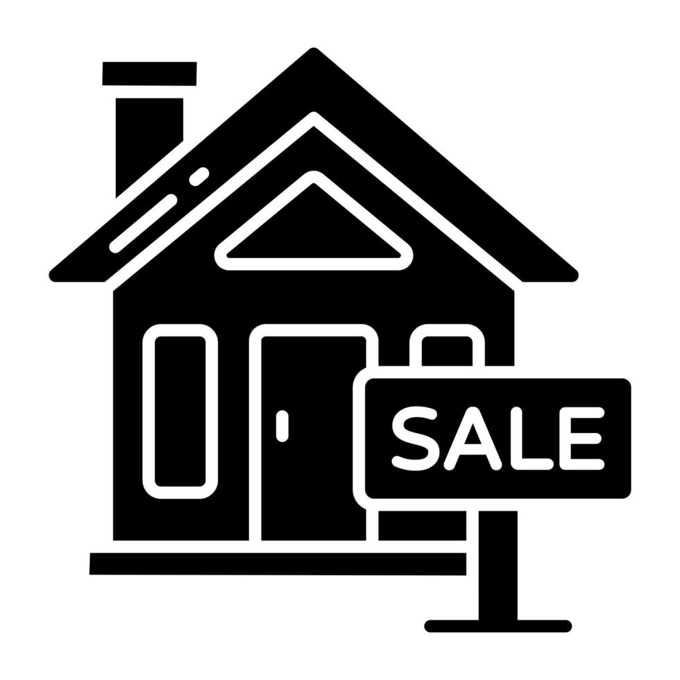 Premium download icon of home for sale vector