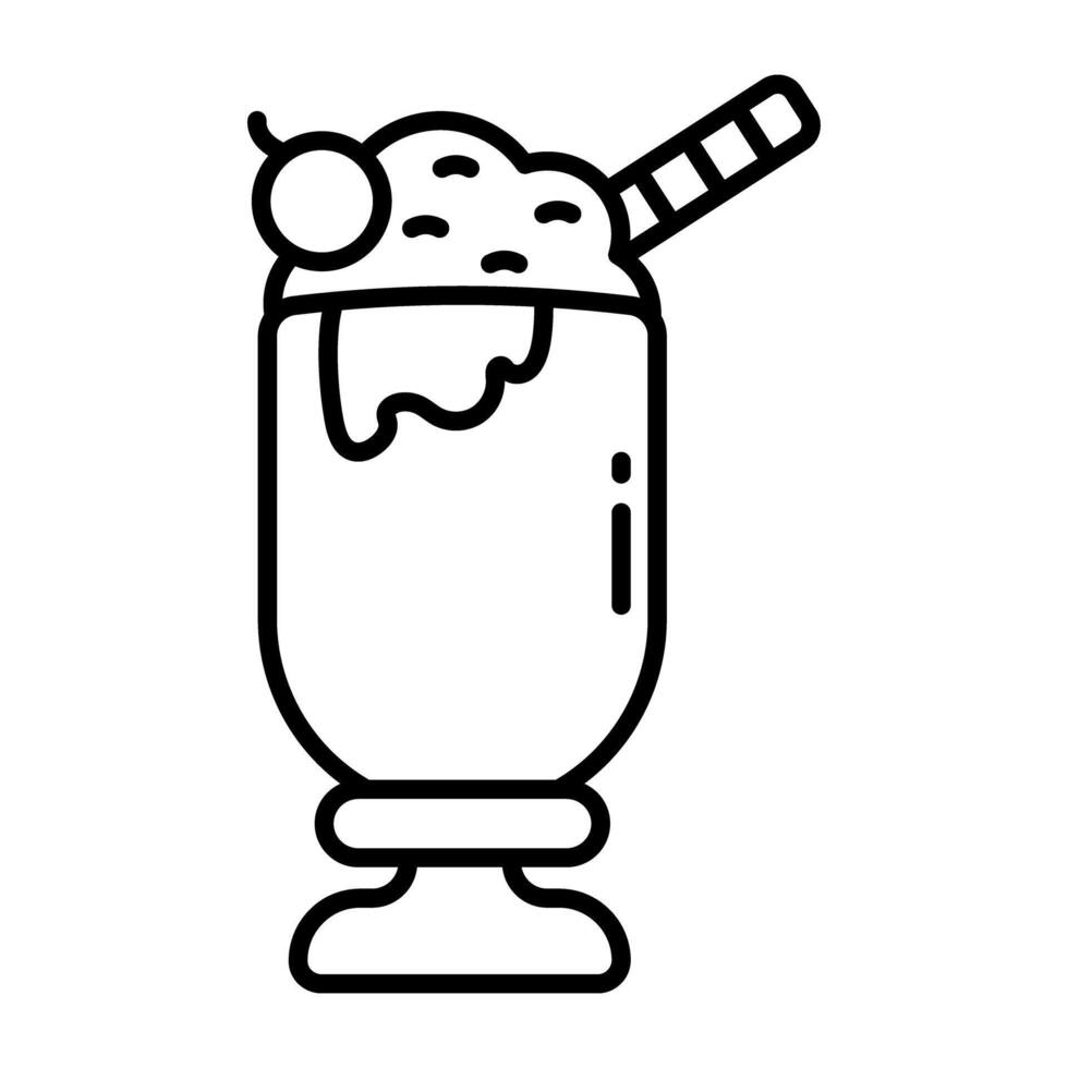 A yummy and tastey icon of ice cream cup vector