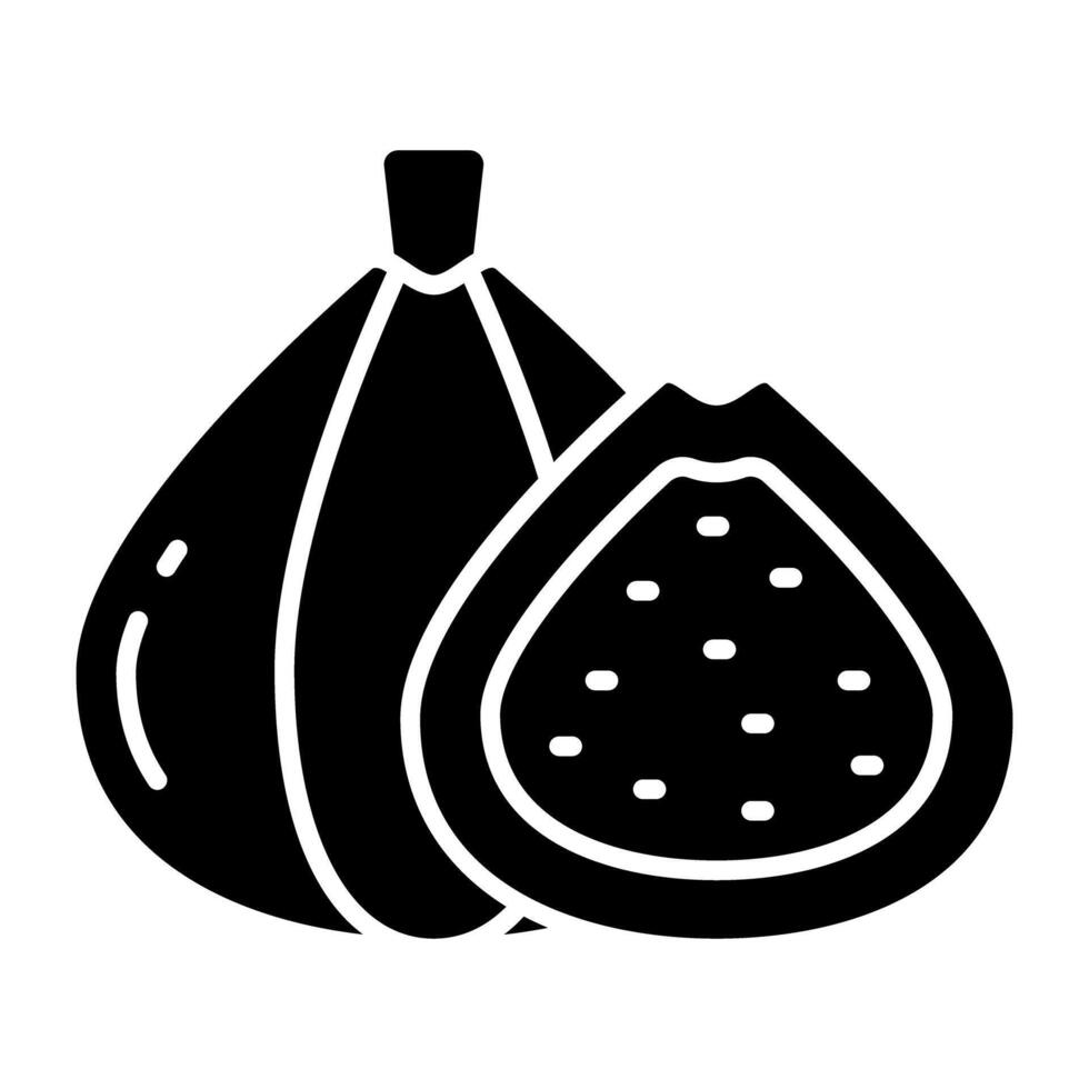 A mouth watering icon of fig fruit vector