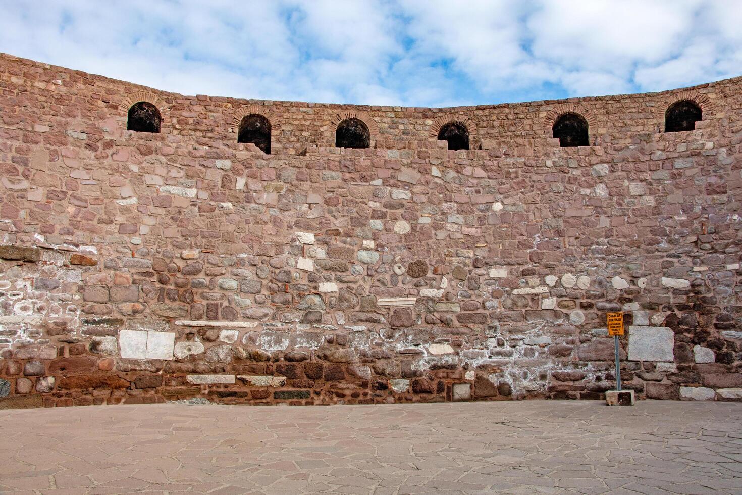 Ancient Fortress Wall Historical Architecture, Stone Masonry, Exterior View photo