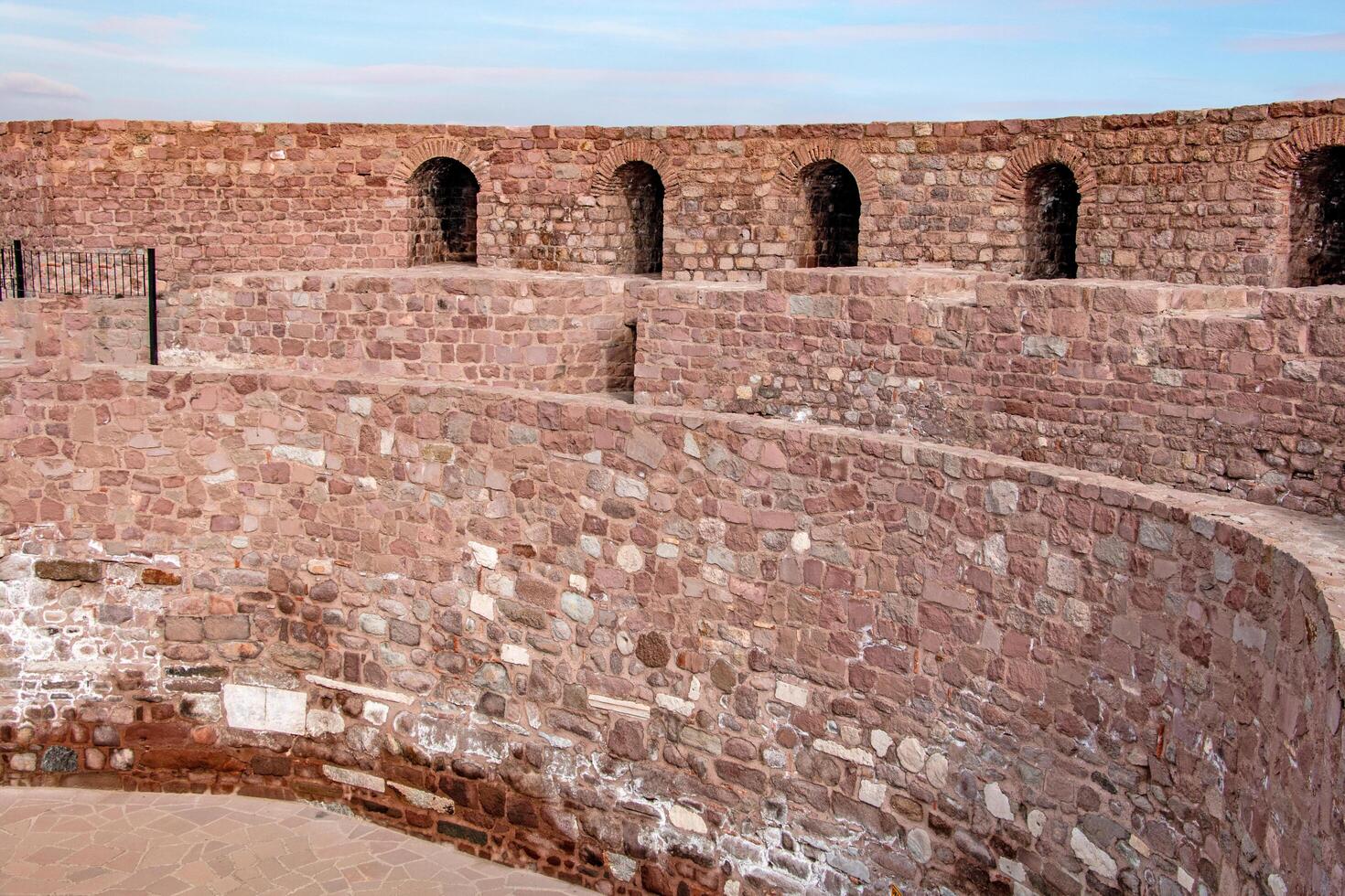 Ancient Stone Fortress Walls Architectural Detail History photo