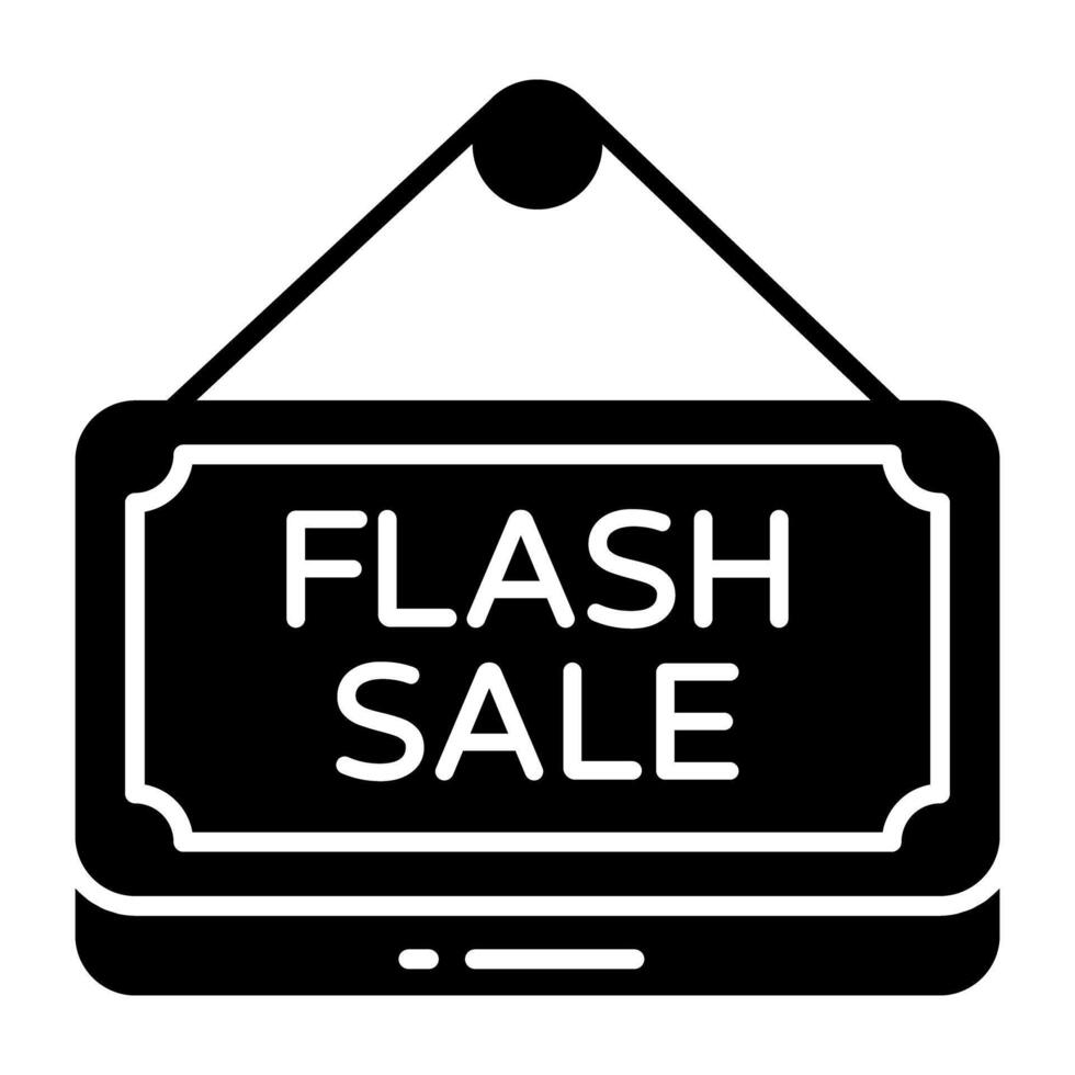 Modern designs icon of flash sale board vector