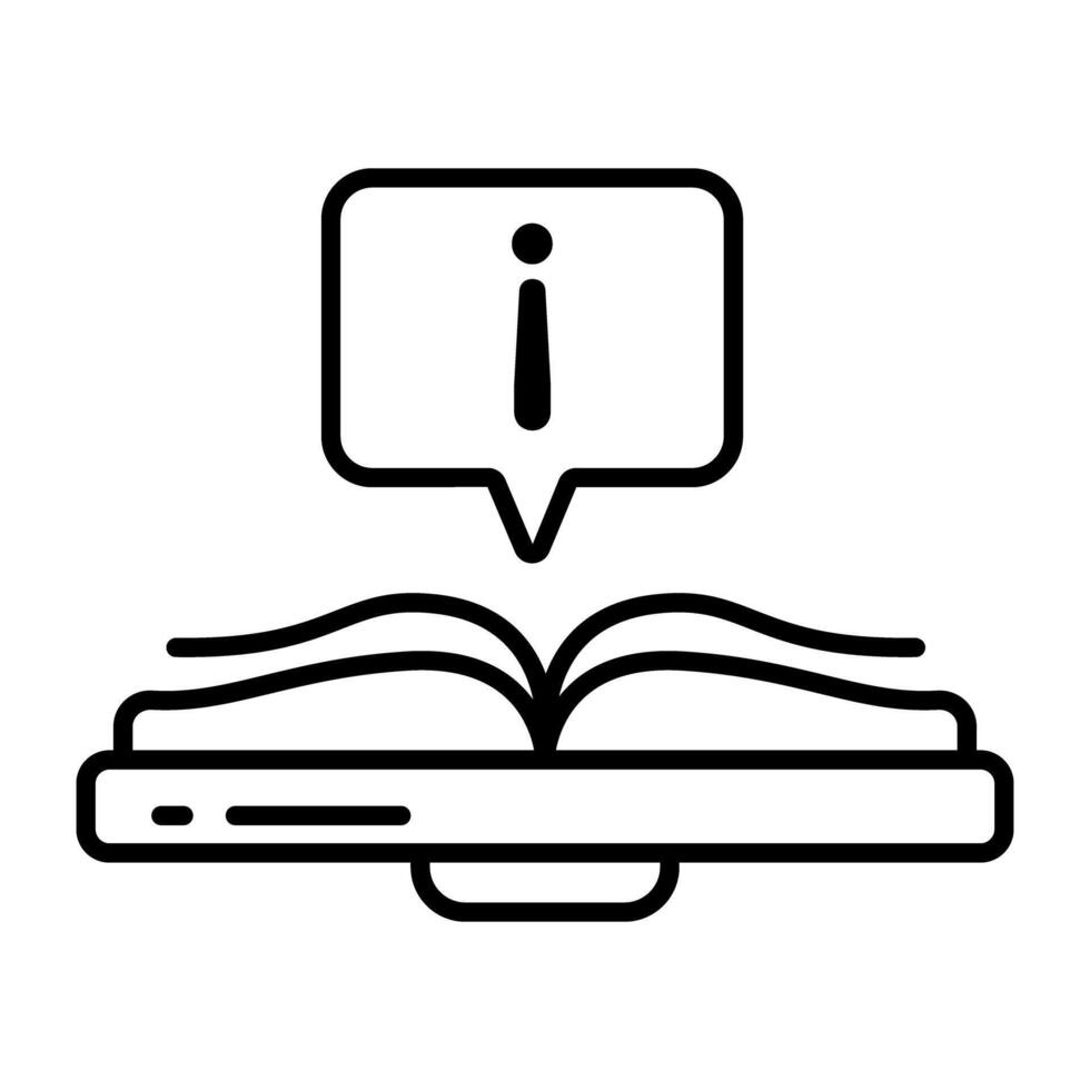Filled icon of info book vector