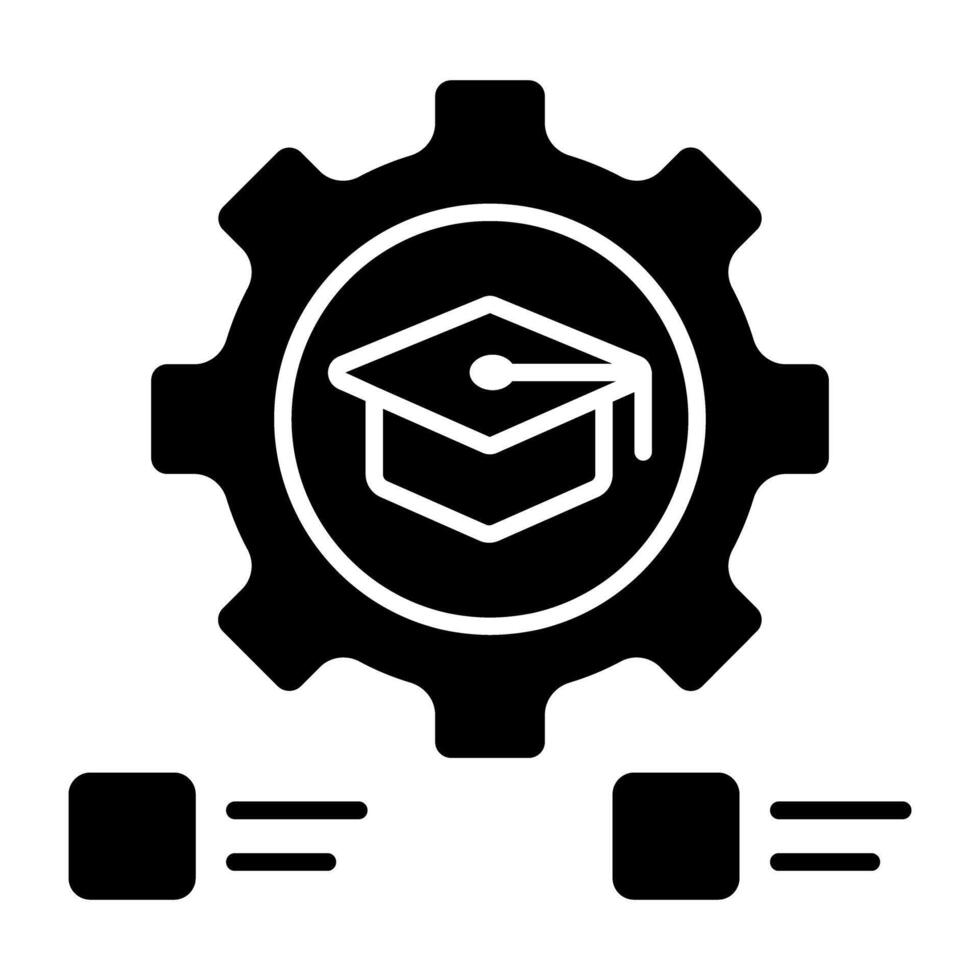 Editable designs icon of education management vector