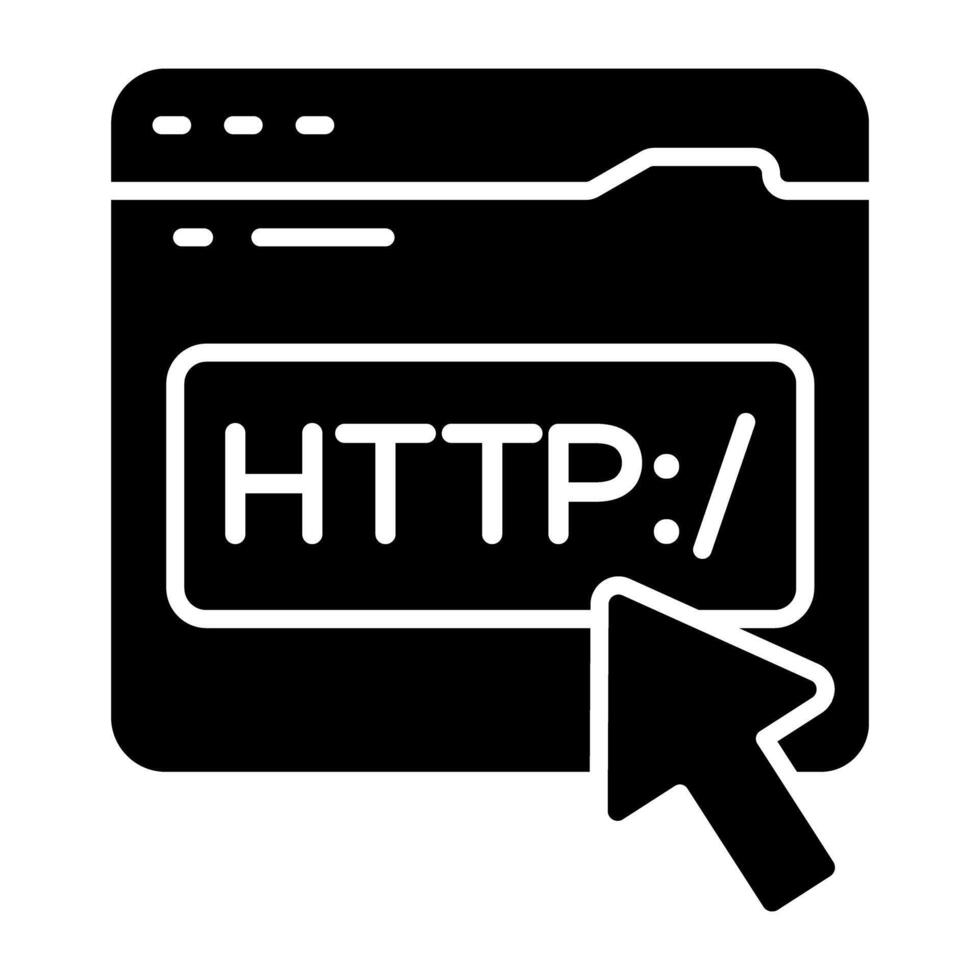 An icon design of http website vector