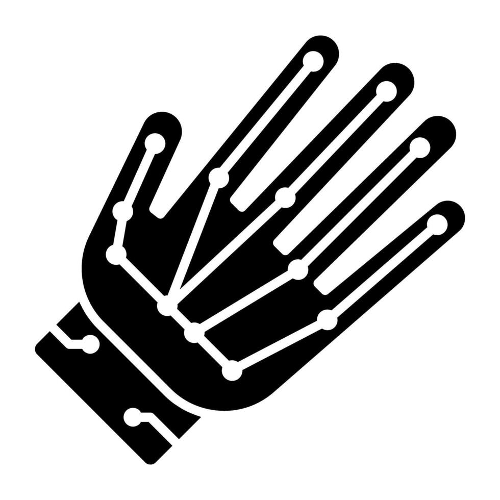 An icon design icon vr glove, modern technology vector
