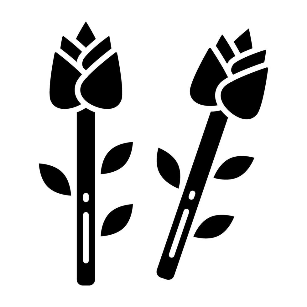 Perfect Modern design icon of rose flower vector