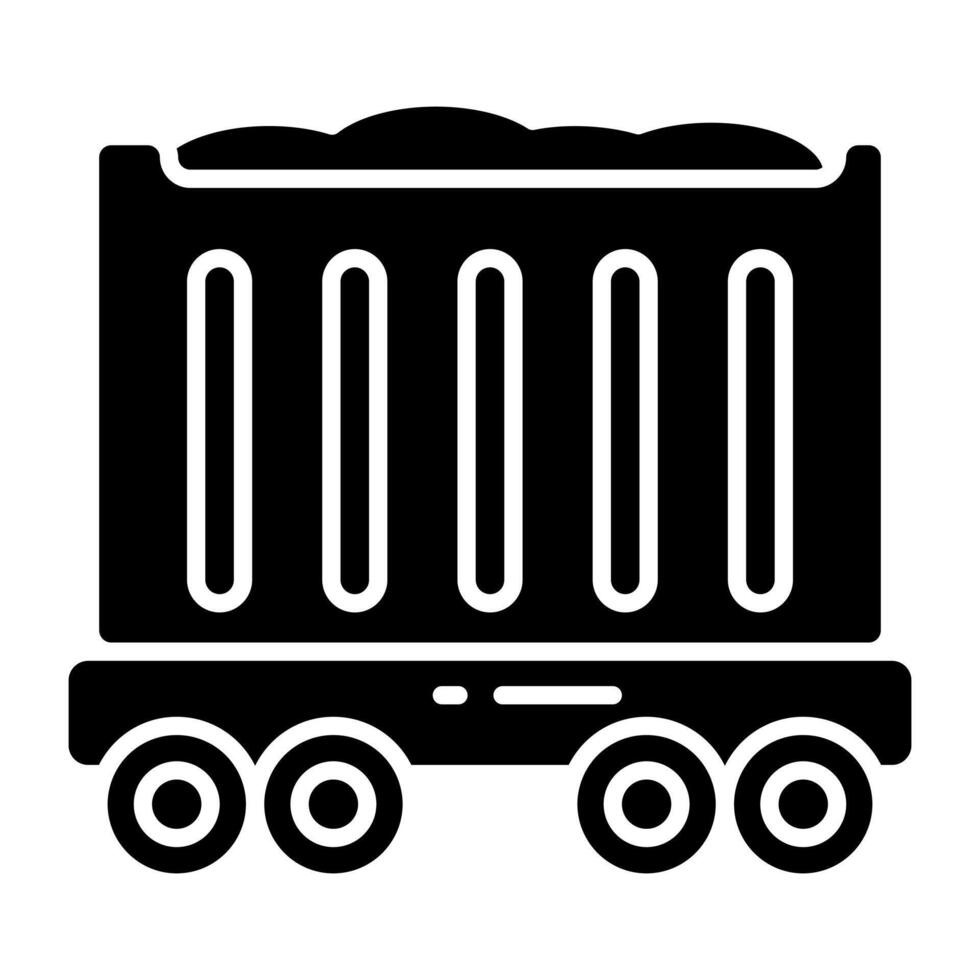A design icon of cargo train vector