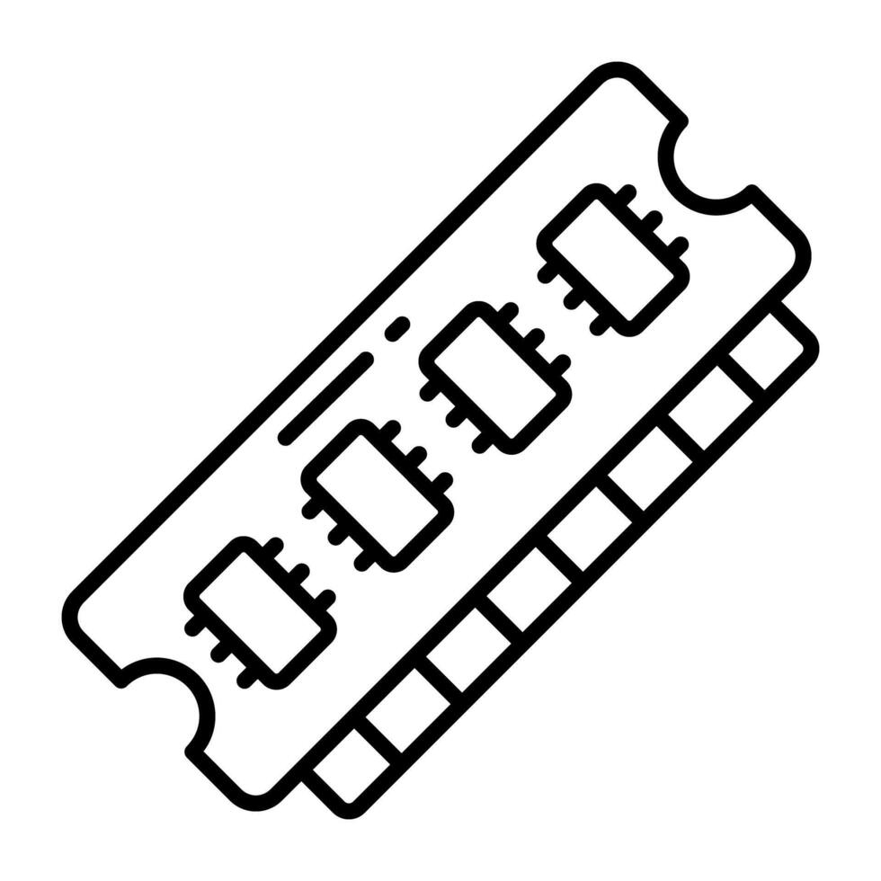 A A premium download icon of ram vector