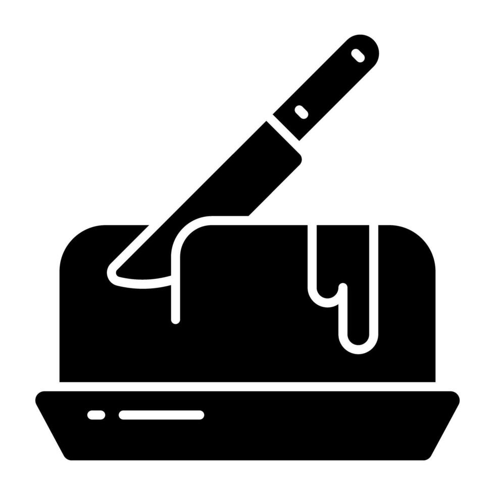 A perfect design icon of cake cutting vector