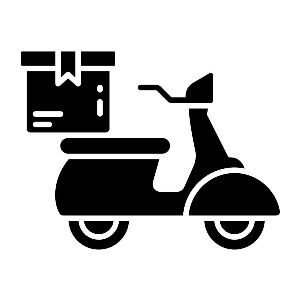 Scooter delivery icon, An editable vector