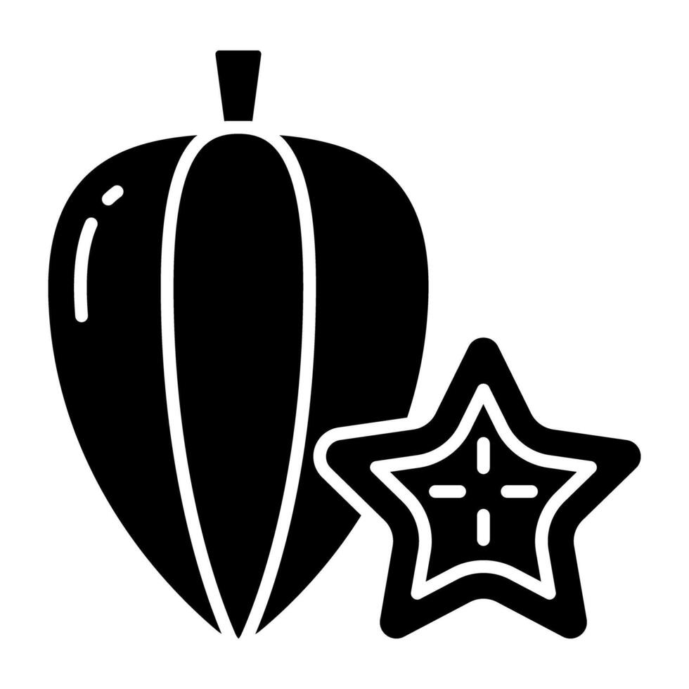 A beautiful design icon of carambola vector