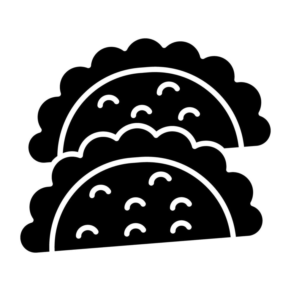A unique design icon of taco vector