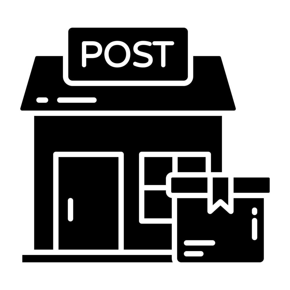 An icon design of post office vector