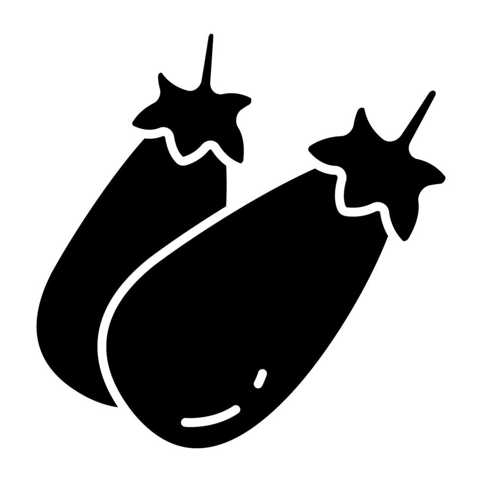 Perfect Modern design icon of eggplant vector