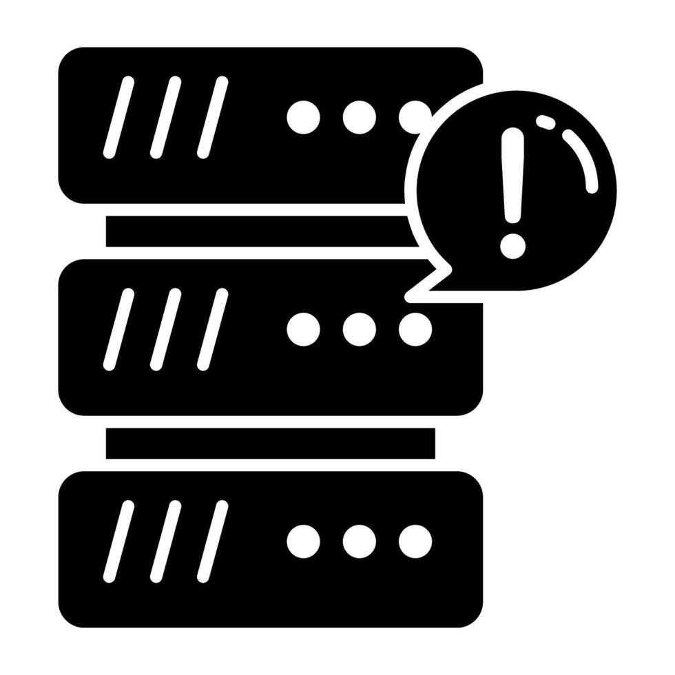 A design icon of server errors vector