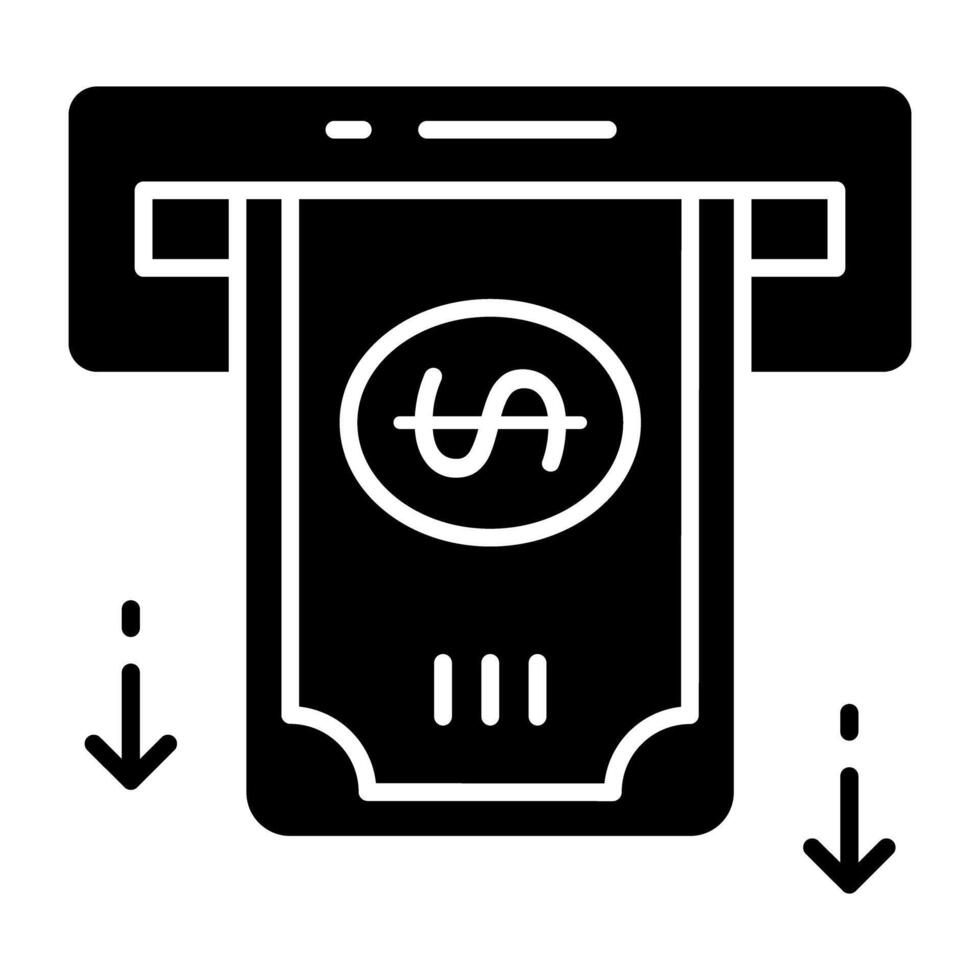 Creative design icon of money withdrawal vector