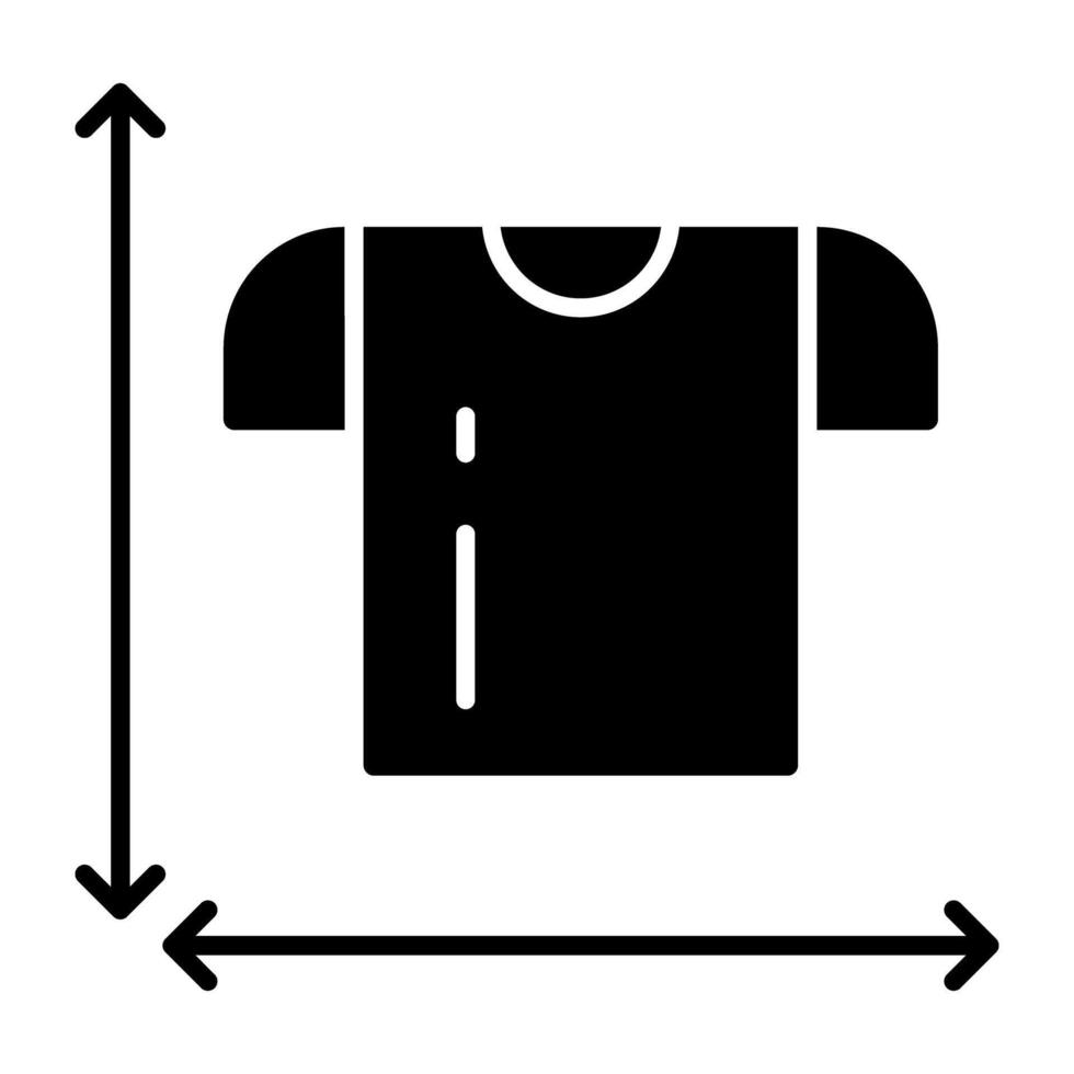 A beautiful designs icon of shirt measurement vector