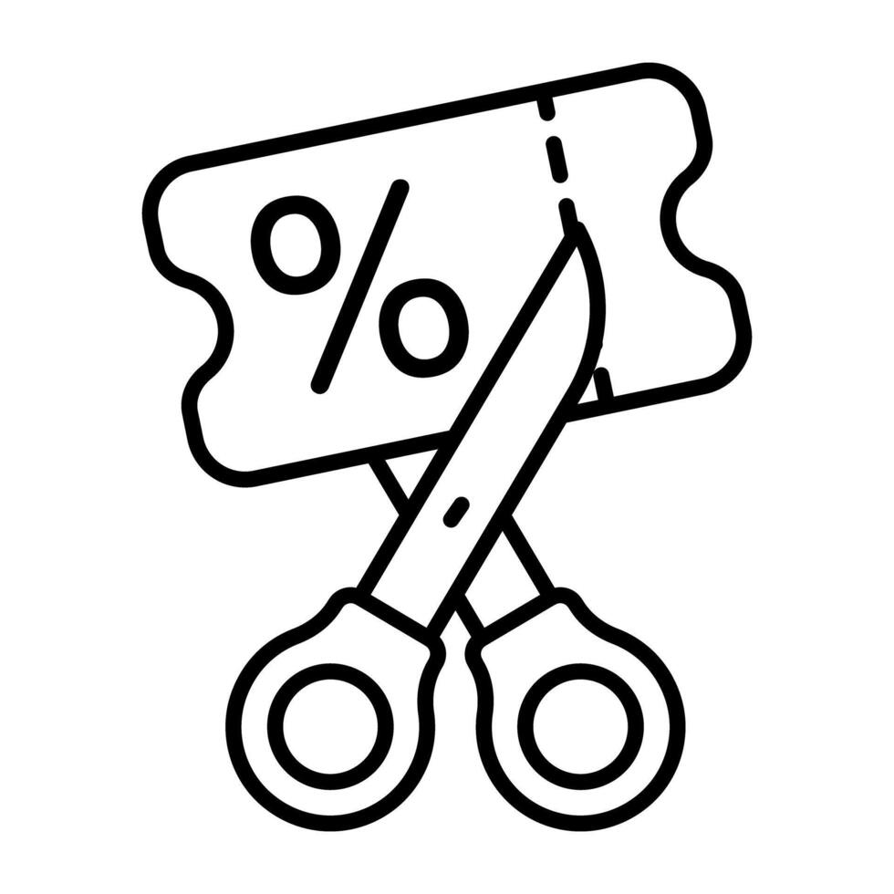 An icon designs of half discount vector