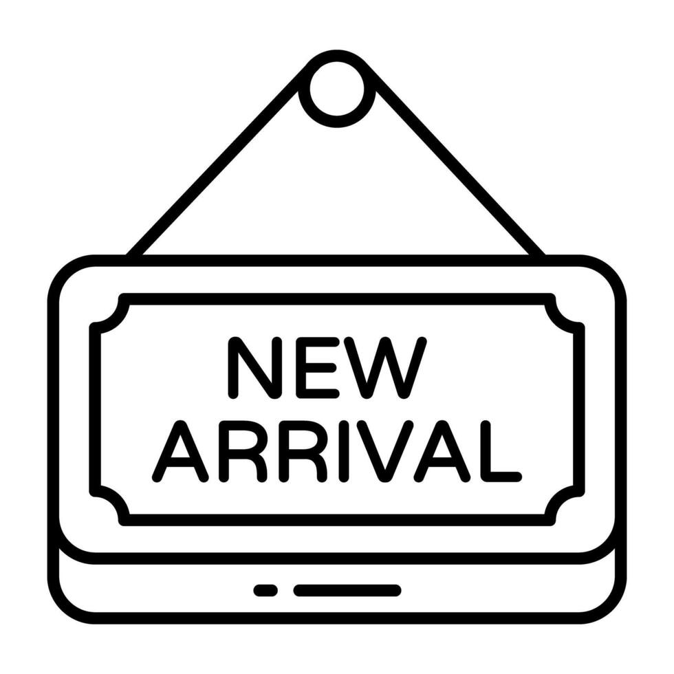 Premium download icons of new arrival board vector