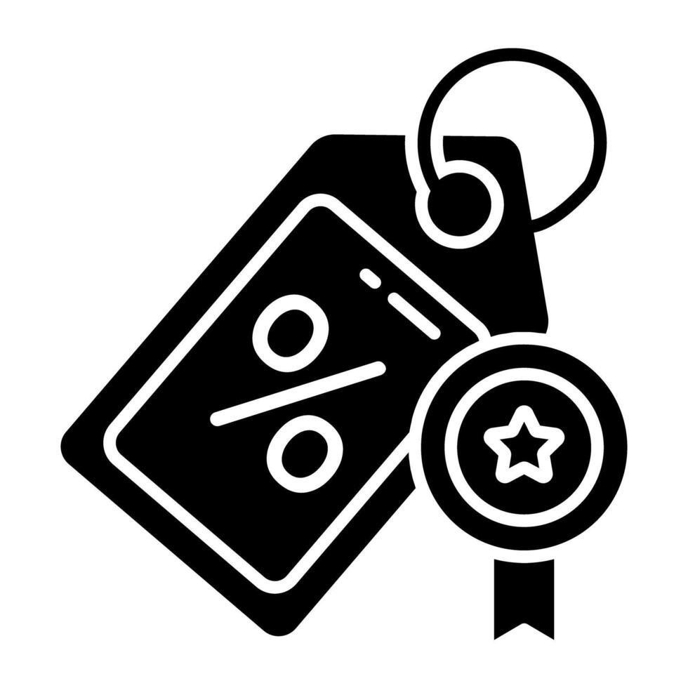 Unique icon of discount tag vector