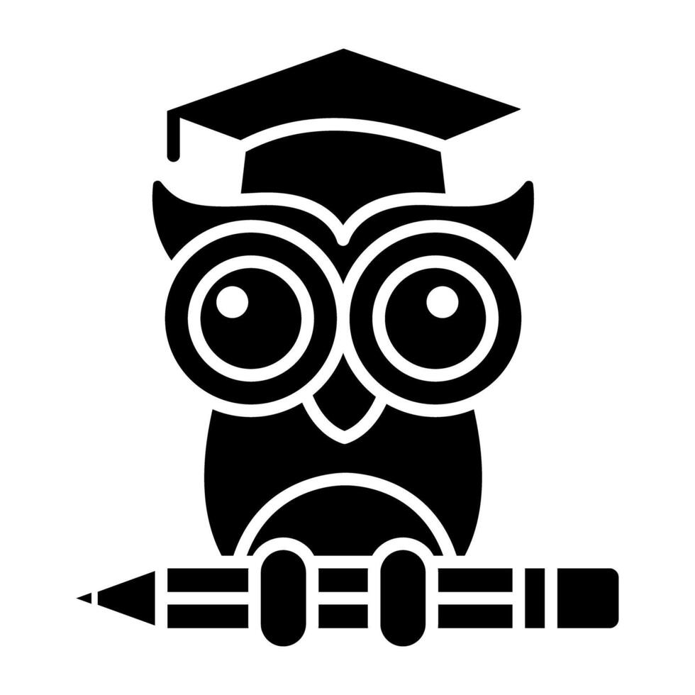 Filled designs icon of owl vector