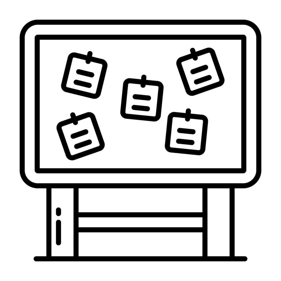 Trendy perfect icon of noticeboard vector