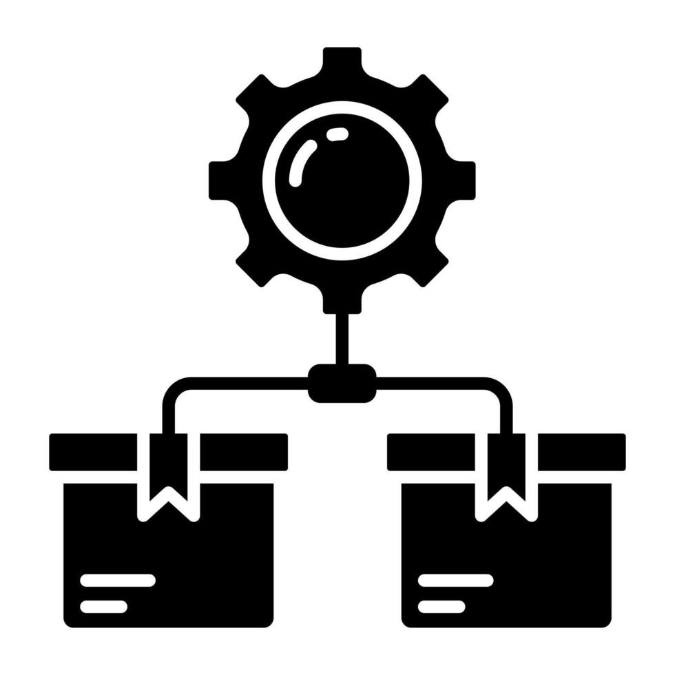 Trendy solid design icon of parcel management vector