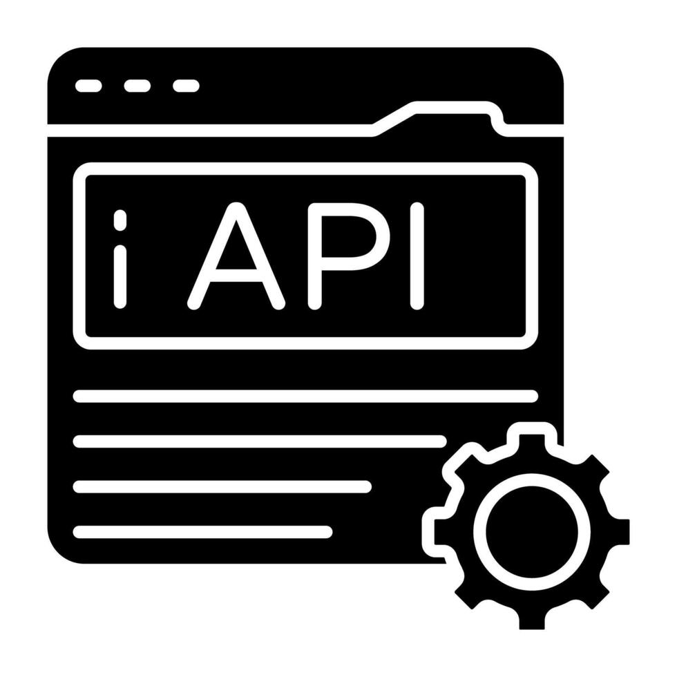 Trendy design icon of api website vector