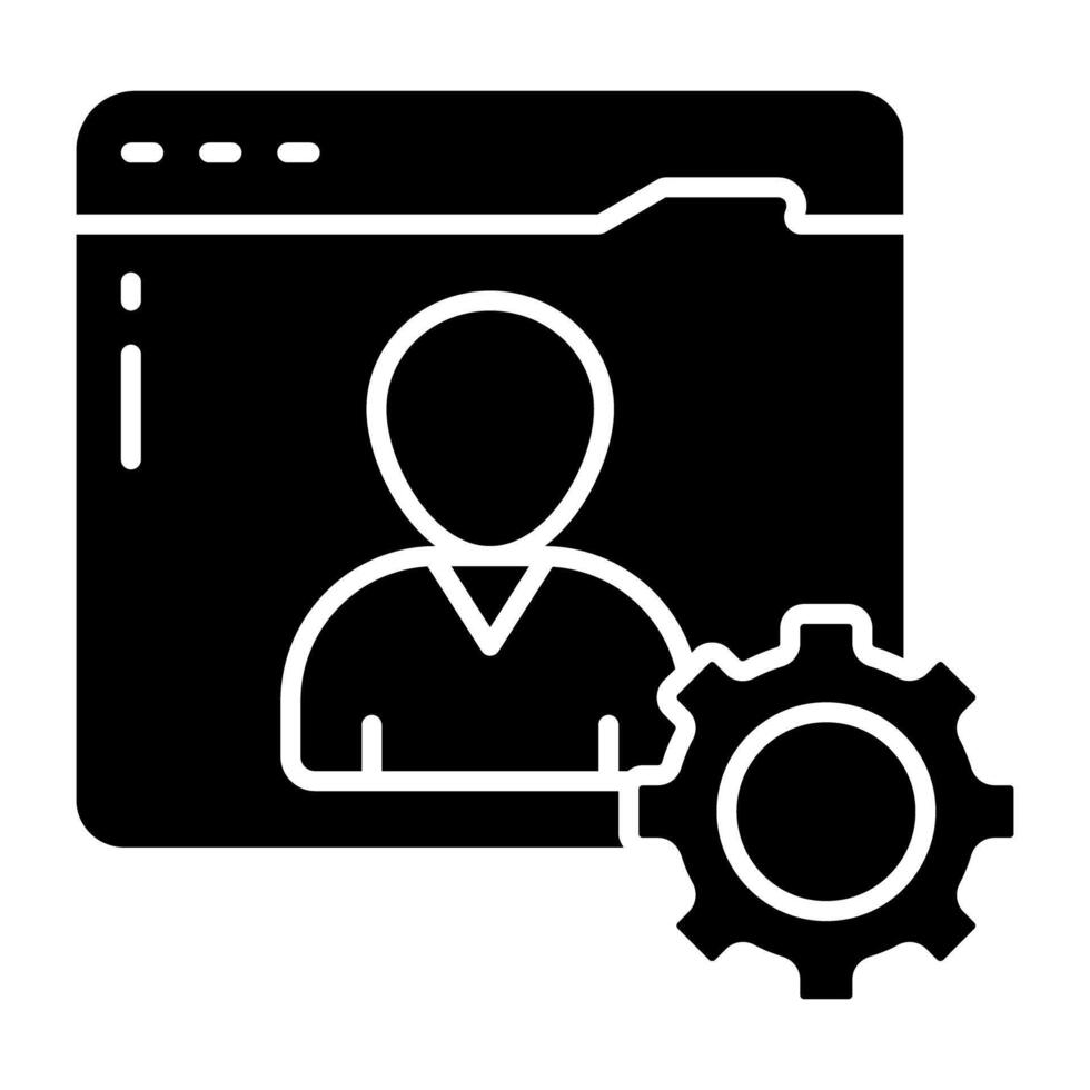 Creative design icon of manager vector
