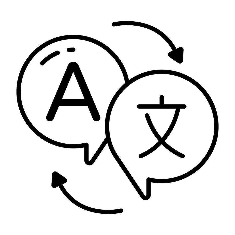vectors of language translation icon