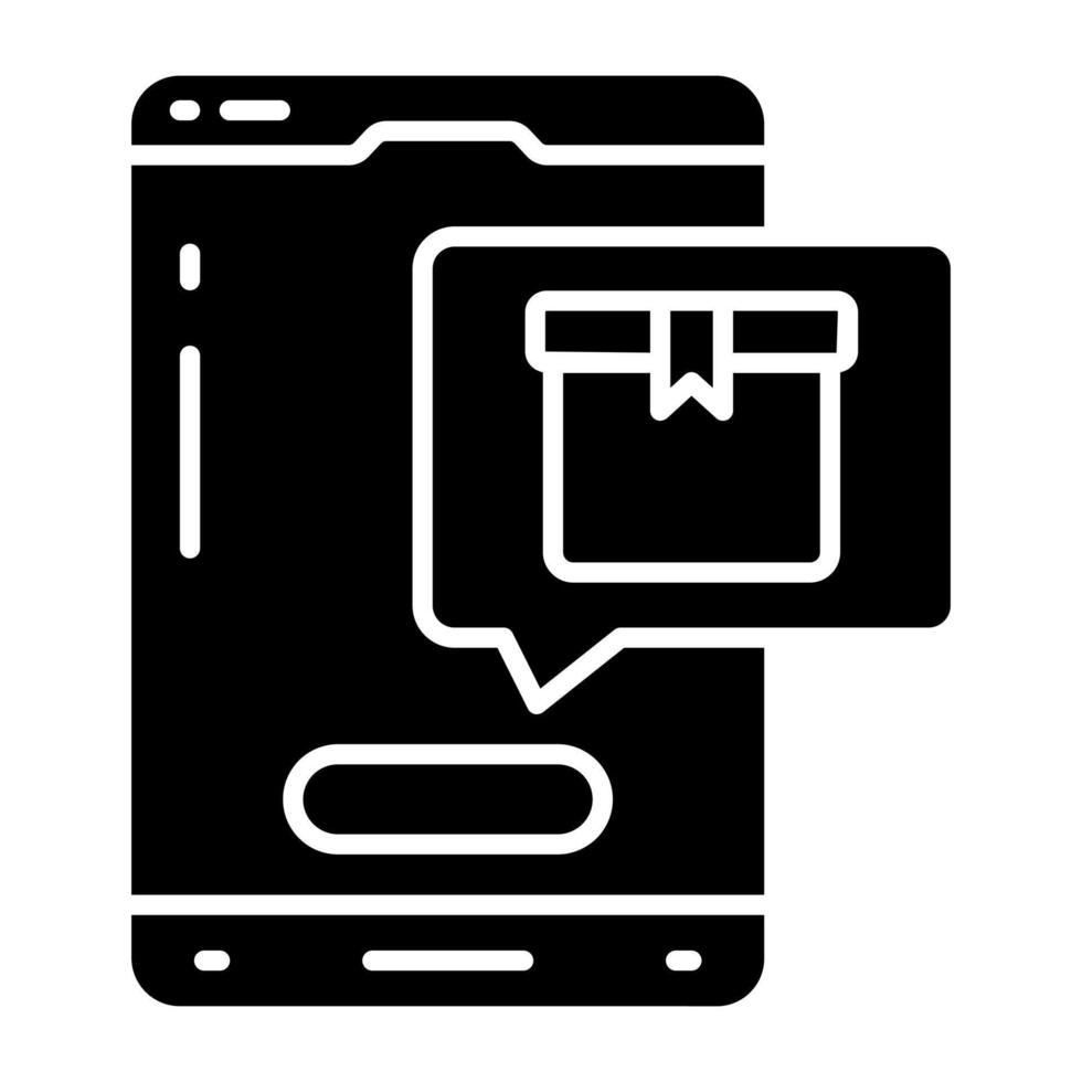 An An editable design icon of logistic chat vector