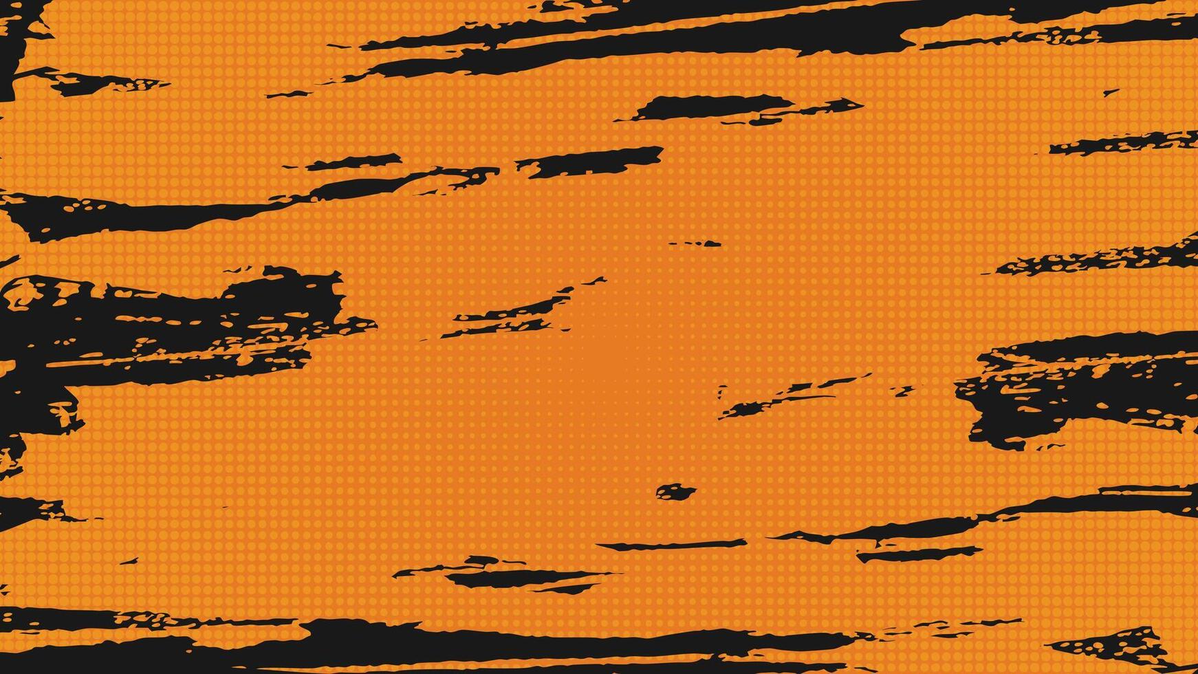 Abstract Orange Grunge Background with Halftone Texture vector
