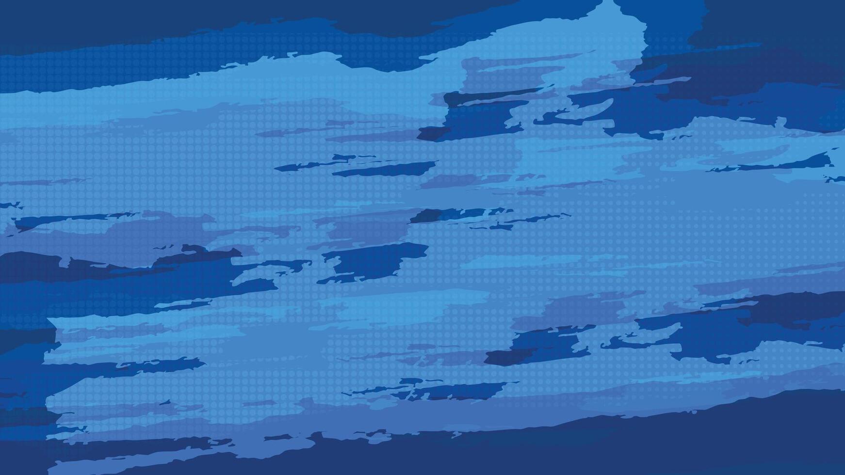 Dynamic Blue Grunge Brush Background with Halftone Texture vector