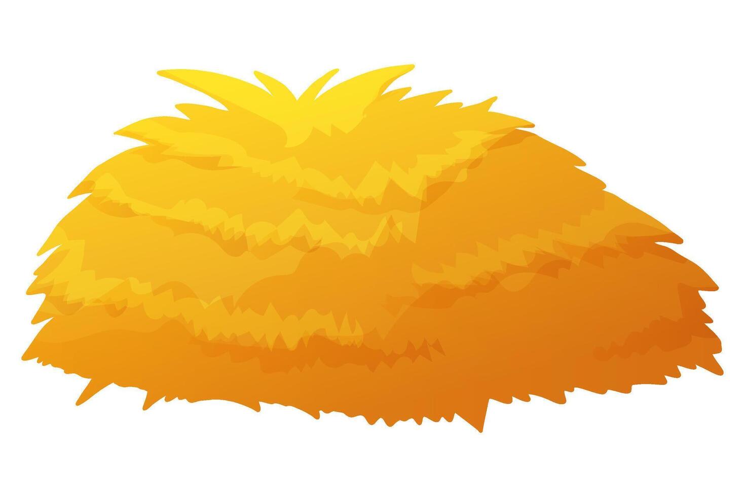 Flat hay and straw stacks. Farming bundles, yellow thatch, cartoon bales and piles of dry forage. Rural crop, autumn feed and pasture elements. clipart vector