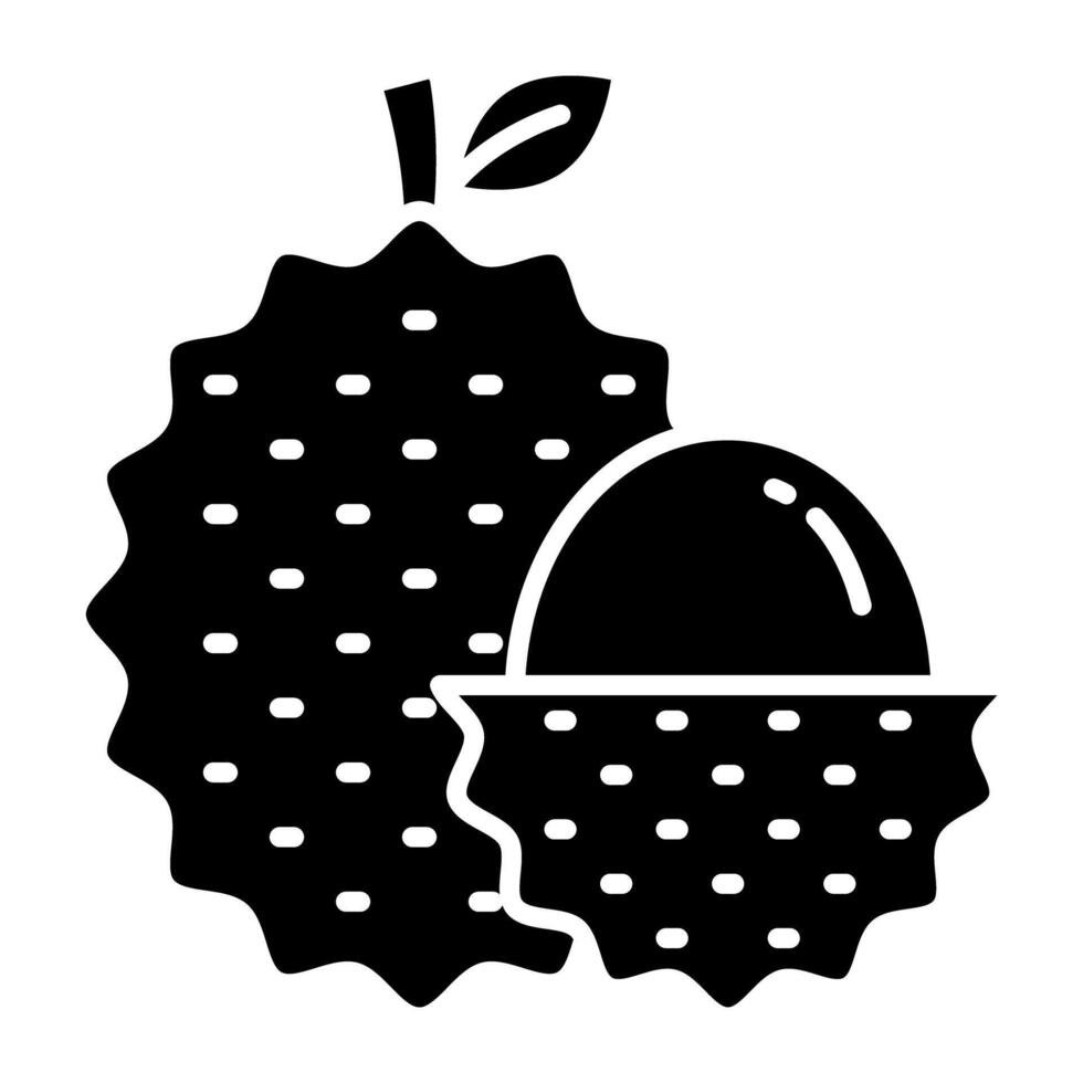 A mouth watering icon of lychee vector