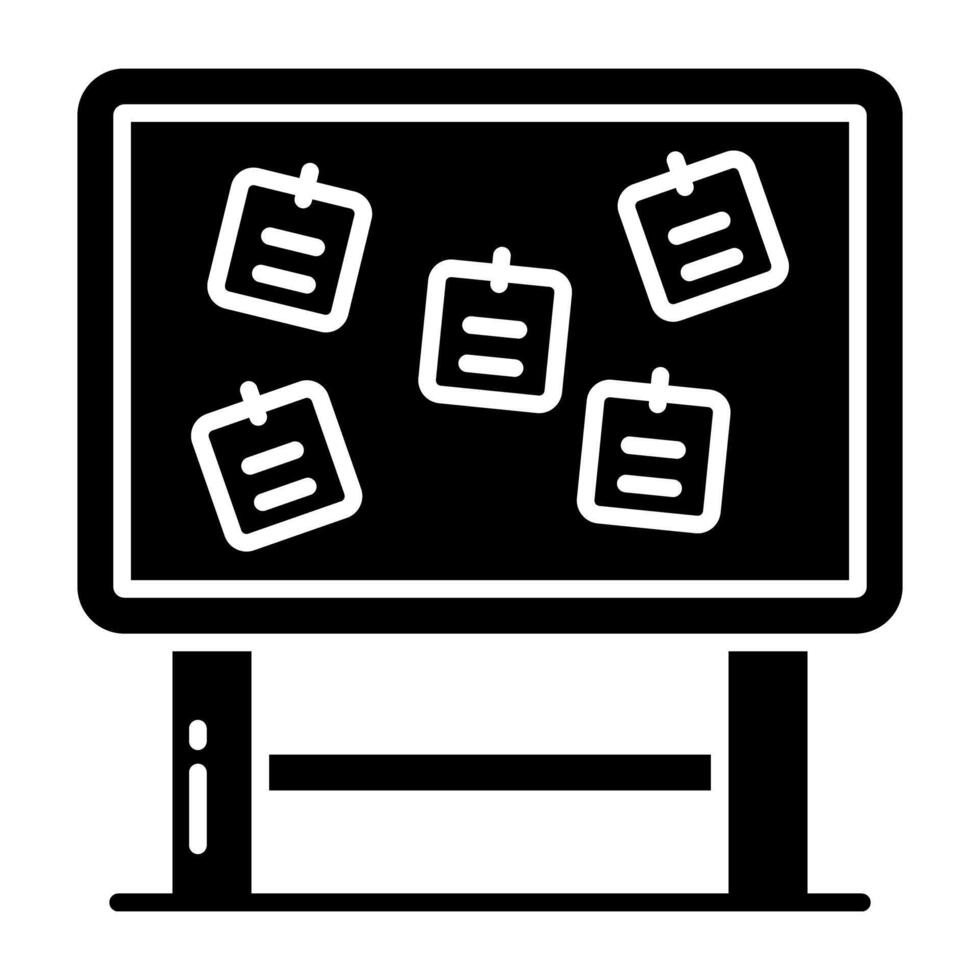 Trending design icon of noticeboard vector