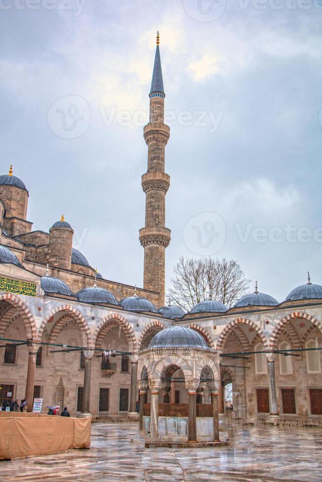 Istanbul Mosque Architectural Marvel Minaret Grandeur photo
