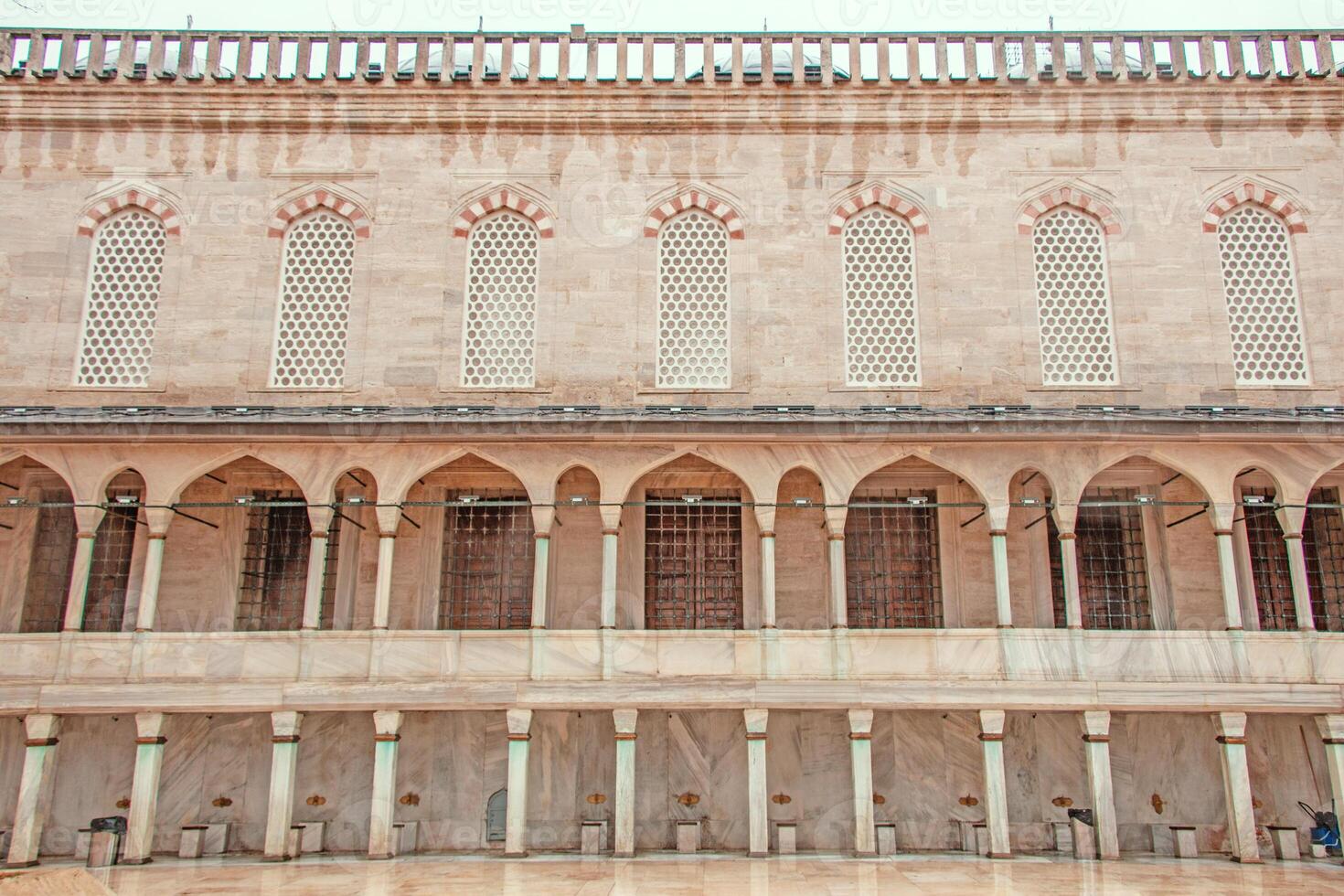 Stunning Ottoman Architecture A Mosque's Serene Courtyard photo