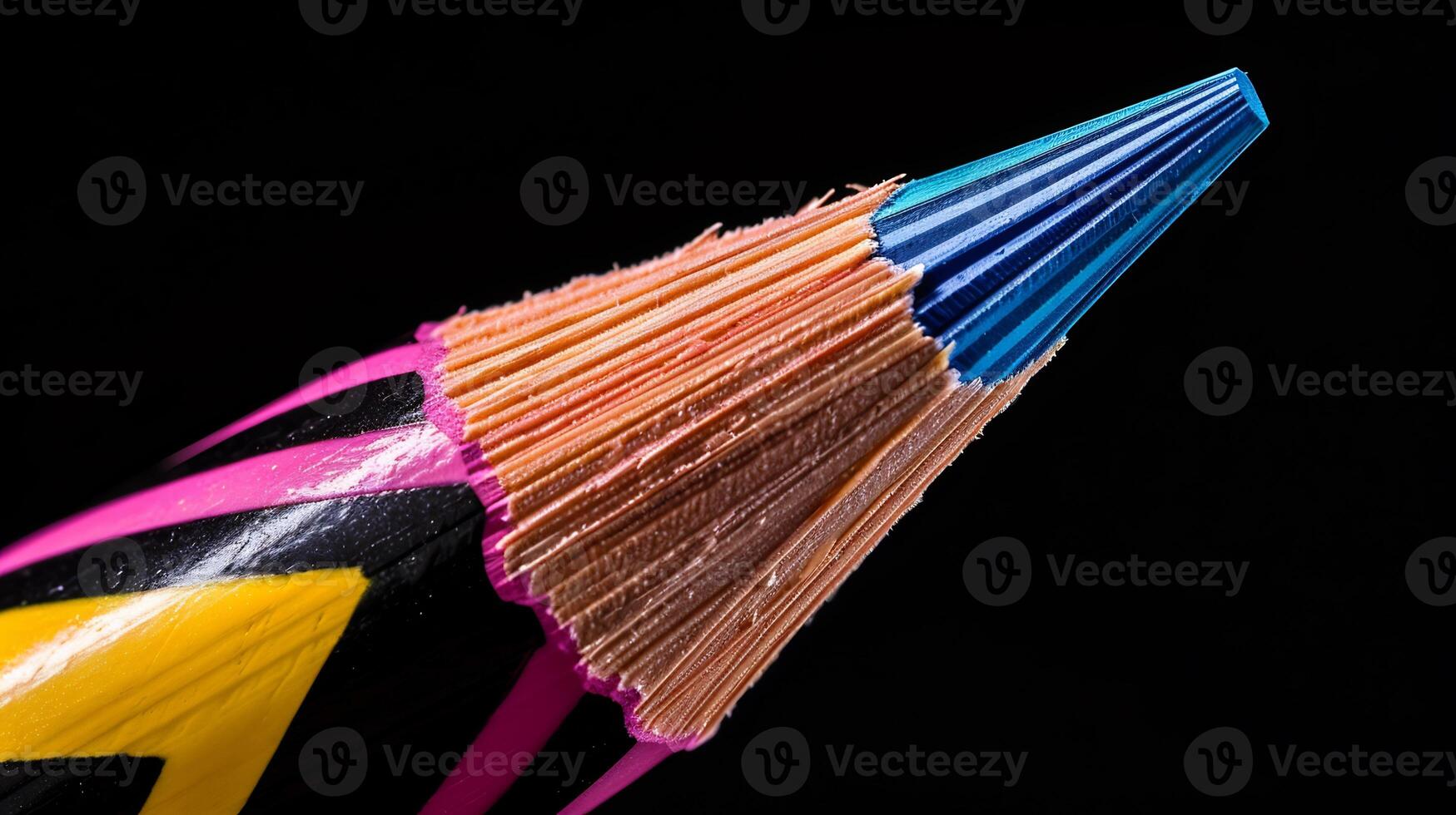 Pigmented Core, Artistic Concept Bright Colors of Pencil Tip photo