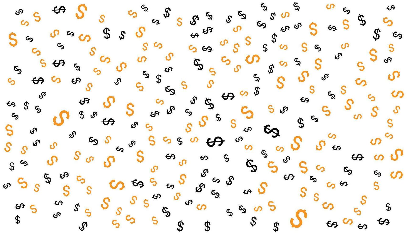 Abstract Dollar Symbols Pattern on White Background. vector