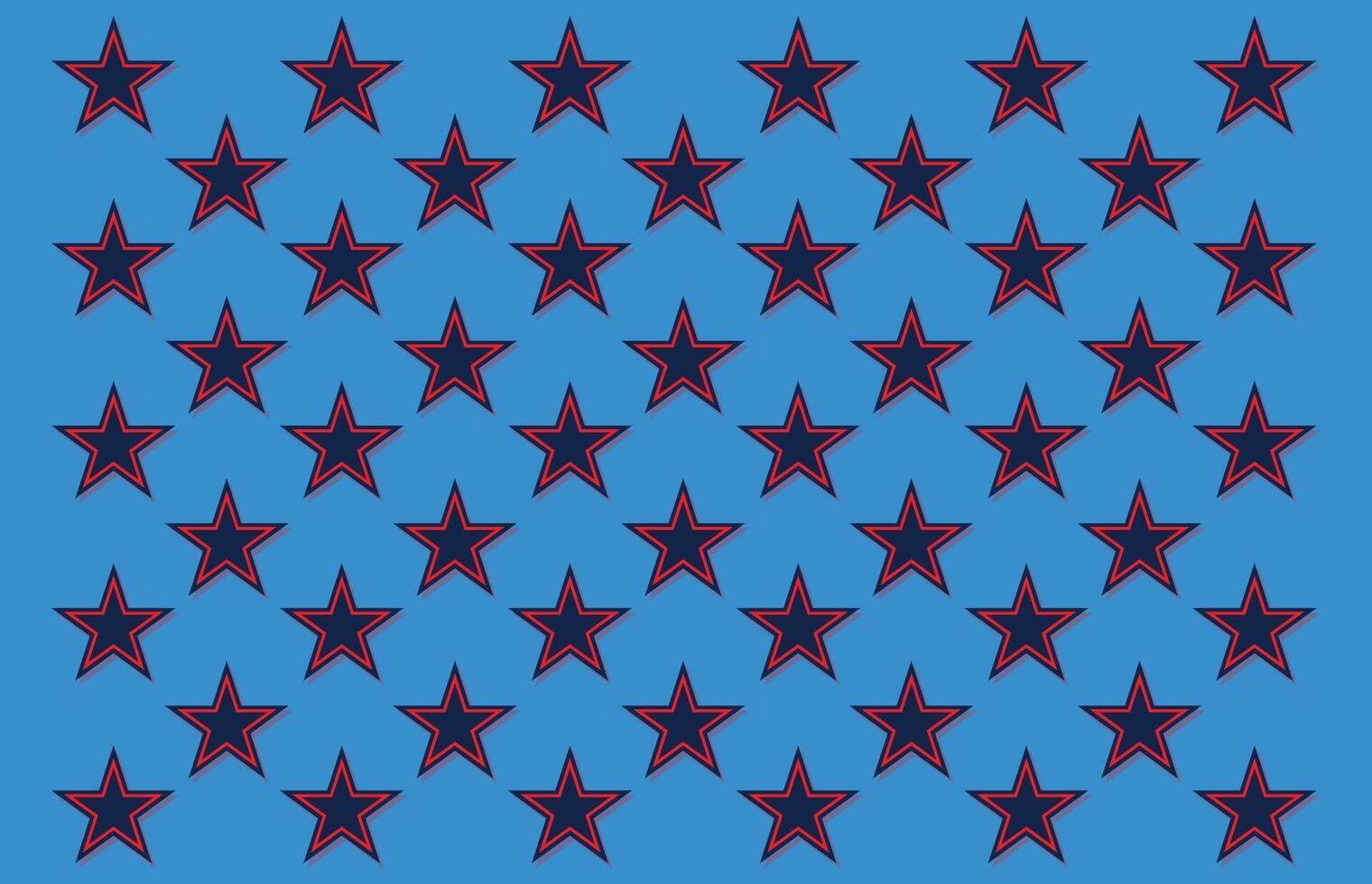 Patriotic Stars and Stripes geometric pattern, illustration for USA flag inspired design and decoration. vector