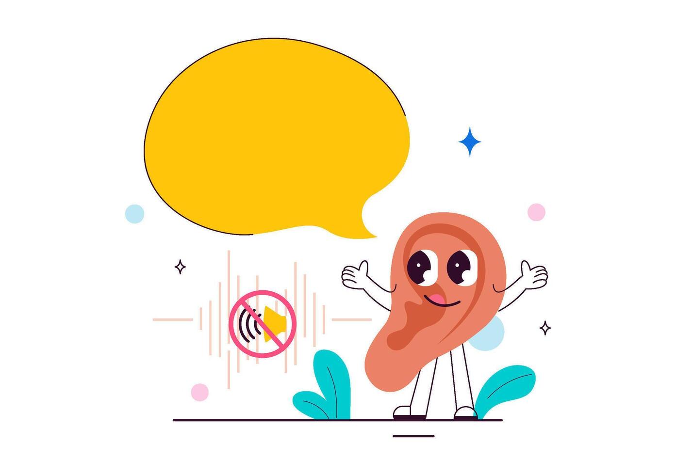 September 26 World Deaf Day Concept for Hearing Health and Deafness Prevention in Flat Design vector