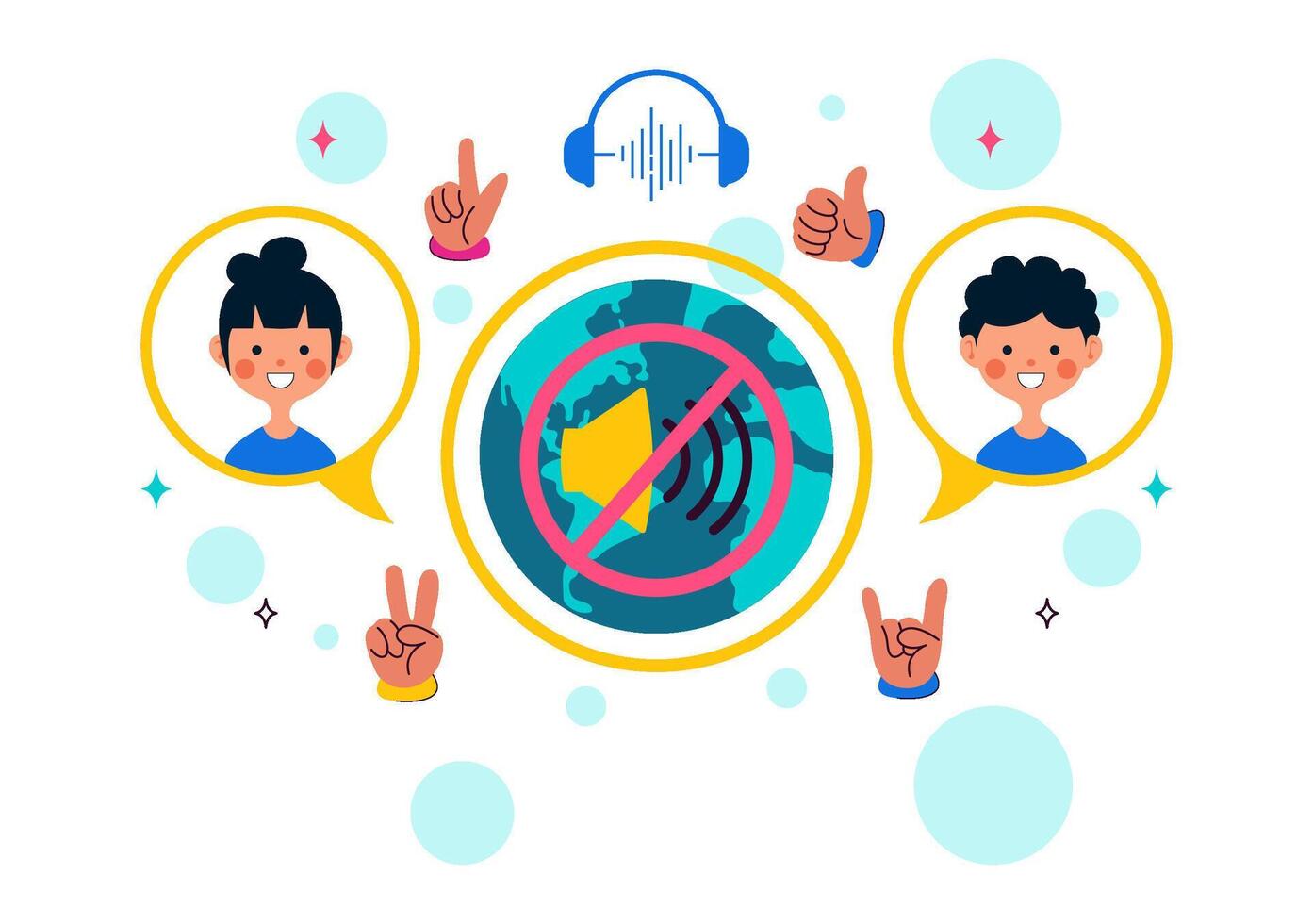 International Deaf Community Day Design Featuring Support, Inclusion, and Awareness vector