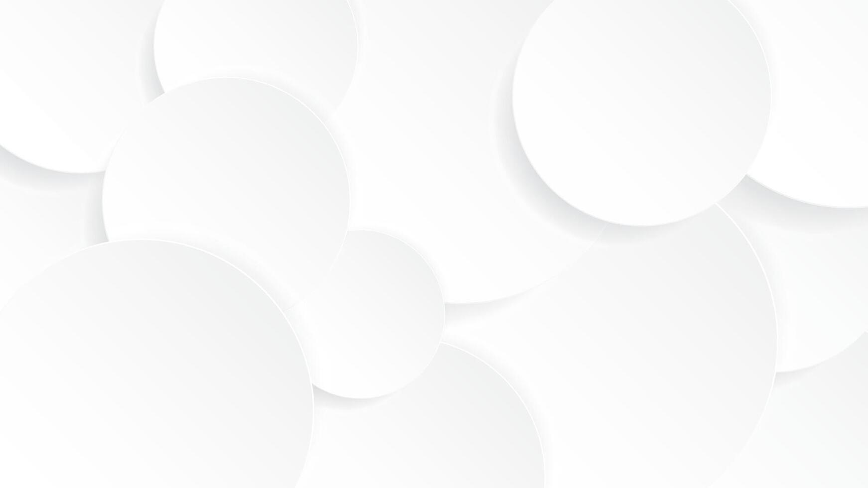 Abstract white circles background design vector
