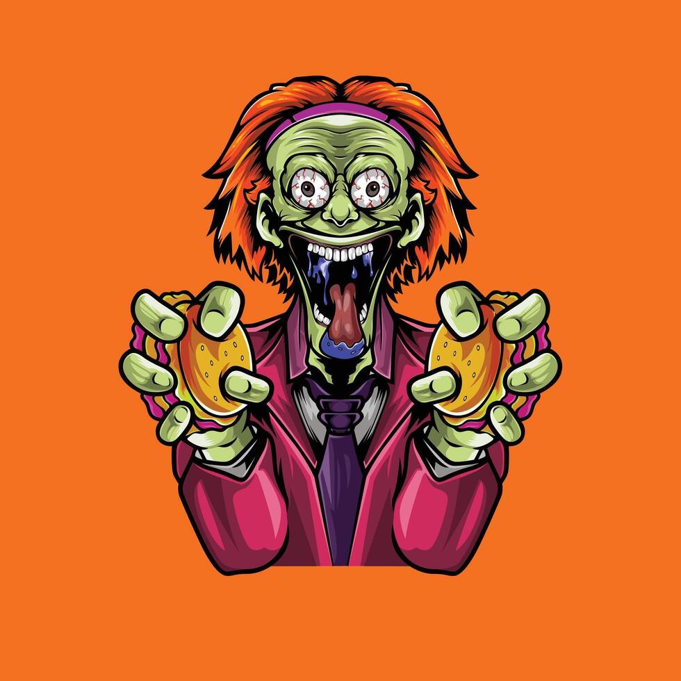 a person who is obsessed with burgers vector