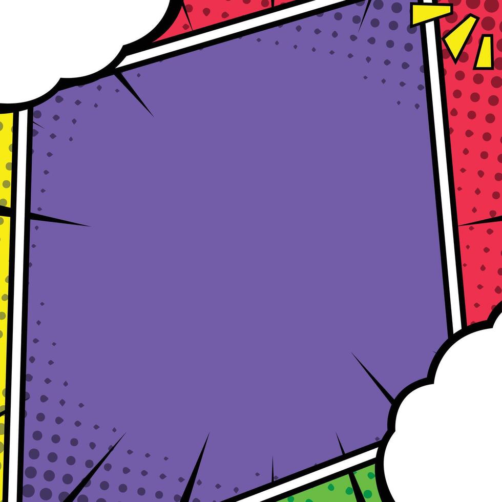 Colorful Pop Art Comic Book Panel Background vector