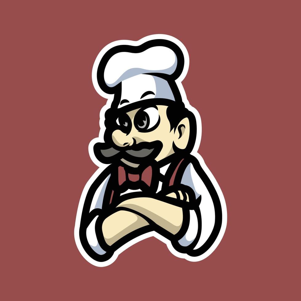 chef mascot logo vector