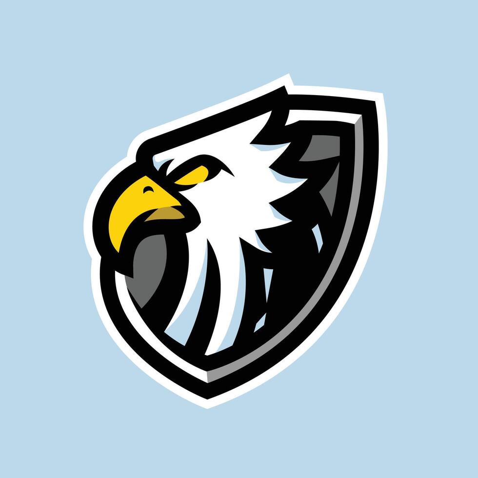 eagle mascot logo vector